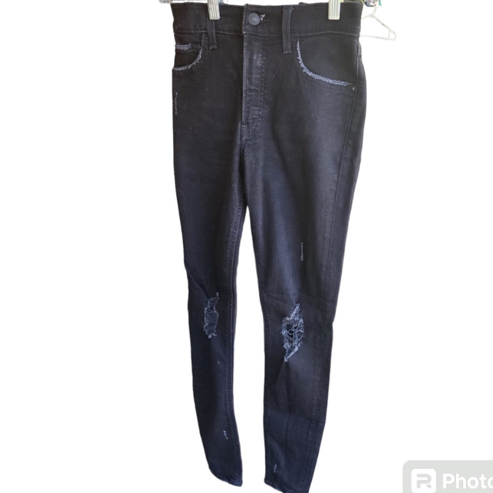 Express black stretch denim high waisted size 2 R